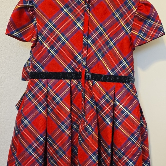American Girl Red Plaid Formal Dress with Bow. Size 5 - Picture 10 of 14